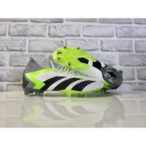 Adidas Predator Accuracy.1 FG White Volt Soccer Cleats GZ0035 Mens Size 6.5